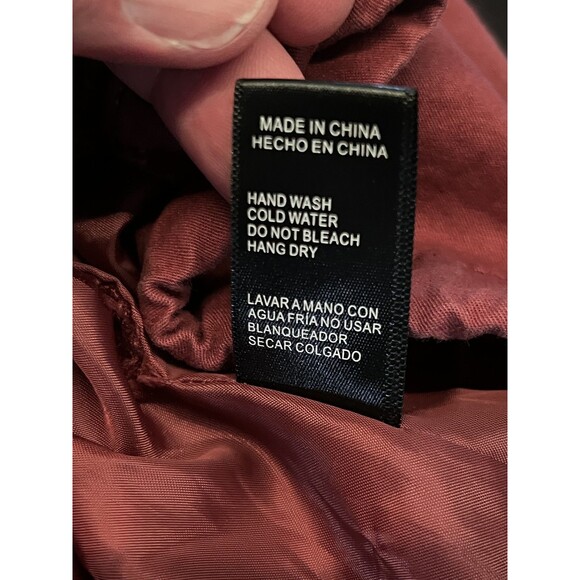 Ambiance Jacket Womens Small Hooded Drawstring Utility Parka Coat Red - Picture 8 of 8